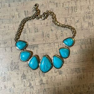 Banana Republic chunky statement turquoise necklace